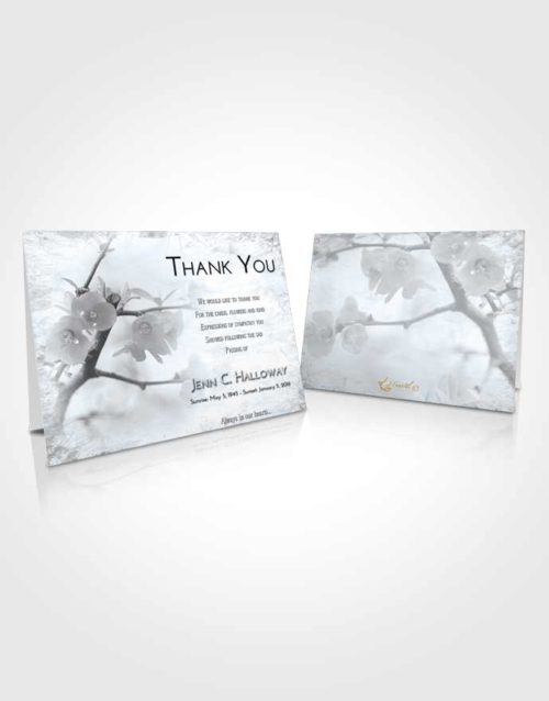 Funeral Thank You Card Template Freedom Floral Blossoms