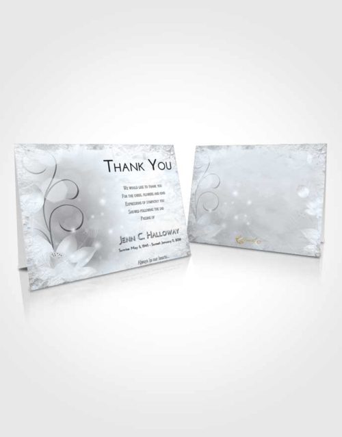 Funeral Thank You Card Template Freedom Floral Peace