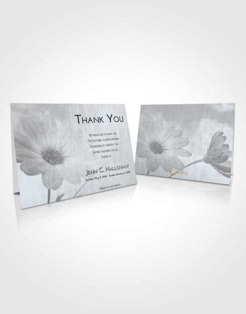Funeral Thank You Card Template Freedom Floral Raindrops