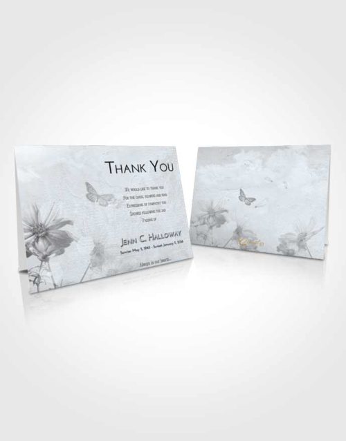 Funeral Thank You Card Template Freedom Floral Sky