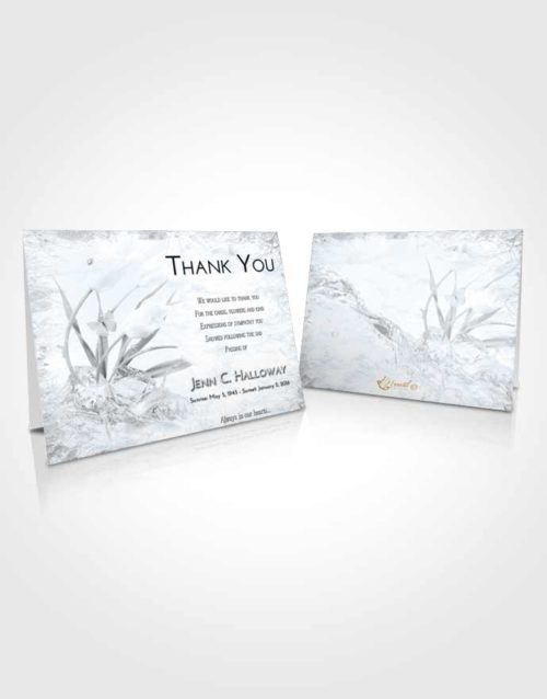 Funeral Thank You Card Template Freedom Floral Wave