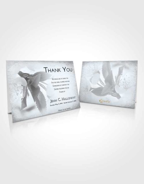 Funeral Thank You Card Template Freedom Flower of the Plume