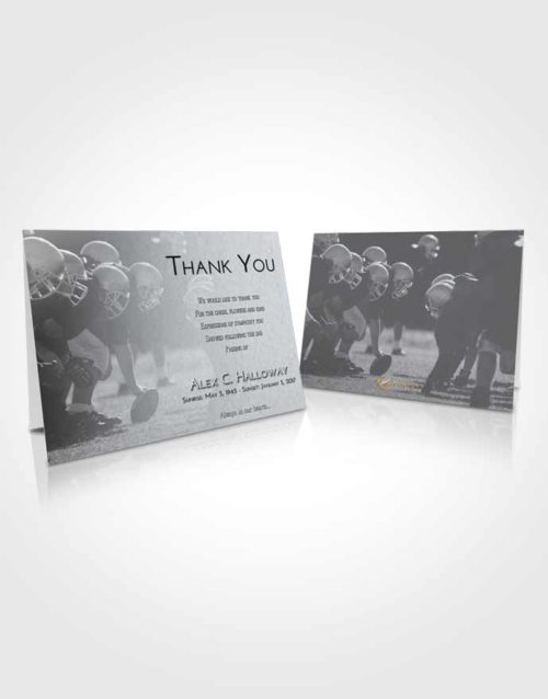 Funeral Thank You Card Template Freedom Football Day