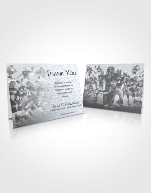 Funeral Thank You Card Template Freedom Football Destiny