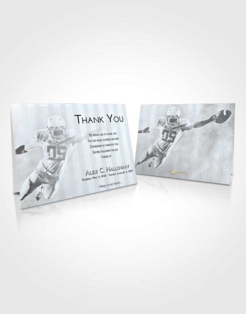 Funeral Thank You Card Template Freedom Football Honor