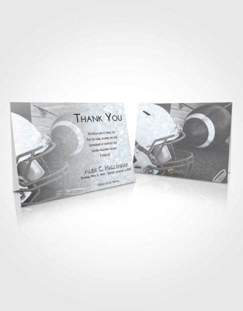 Funeral Thank You Card Template Freedom Football Party