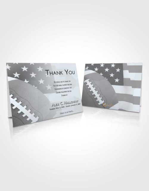 Funeral Thank You Card Template Freedom Football Pride