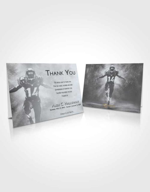 Funeral Thank You Card Template Freedom Football Serenity