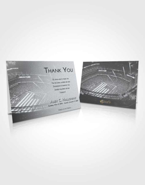 Funeral Thank You Card Template Freedom Football Stadium