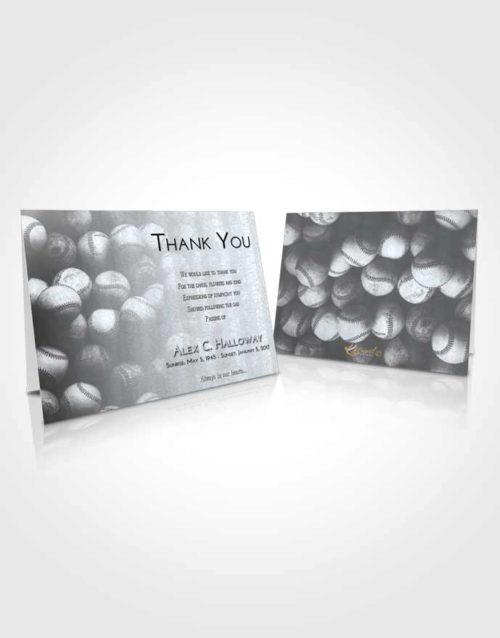 Funeral Thank You Card Template Freedom Foul Ball