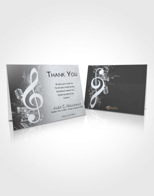 Funeral Thank You Card Template Freedom G Clef