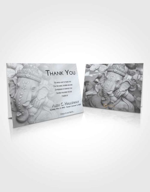 Funeral Thank You Card Template Freedom Ganesha Divinity
