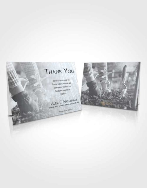 Funeral Thank You Card Template Freedom Gardening Star