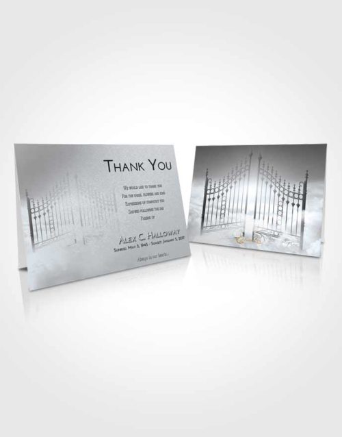 Funeral Thank You Card Template Freedom Gates to Heaven