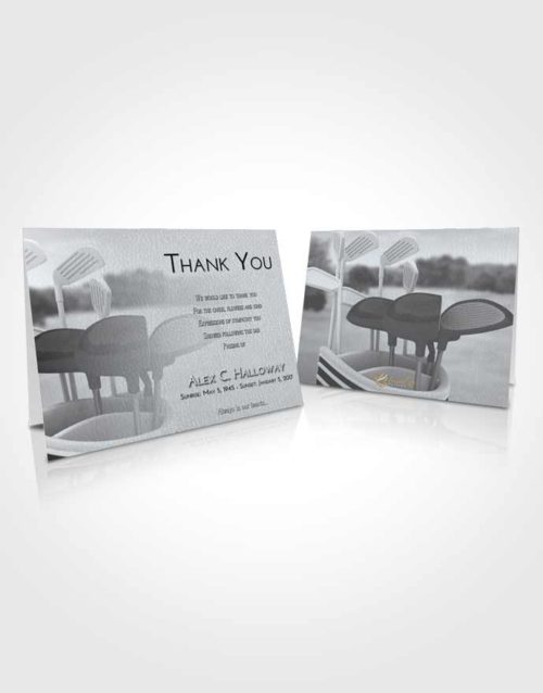 Funeral Thank You Card Template Freedom Golf Fairway