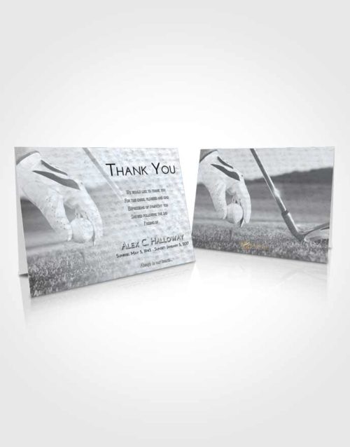Funeral Thank You Card Template Freedom Golf Tee