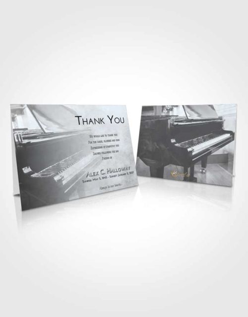 Funeral Thank You Card Template Freedom Grand Piano