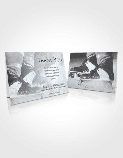 Funeral Thank You Card Template Freedom Hockey Skates