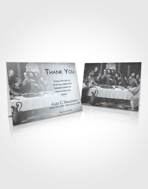 Funeral Thank You Card Template Freedom Jesus Last Supper