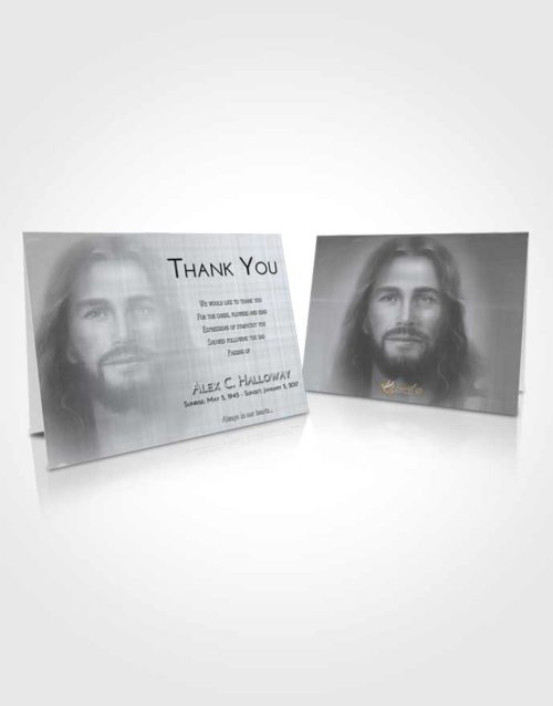 Funeral Thank You Card Template Freedom Jesus in Heaven