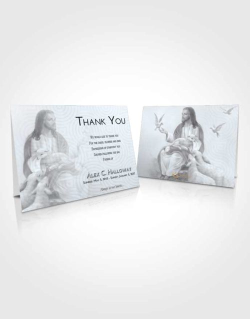 Funeral Thank You Card Template Freedom Jesus in the Sky
