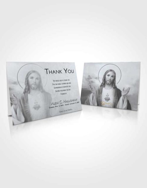 Funeral Thank You Card Template Freedom Jesus our Lord