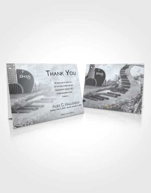 Funeral Thank You Card Template Freedom Jungle Music