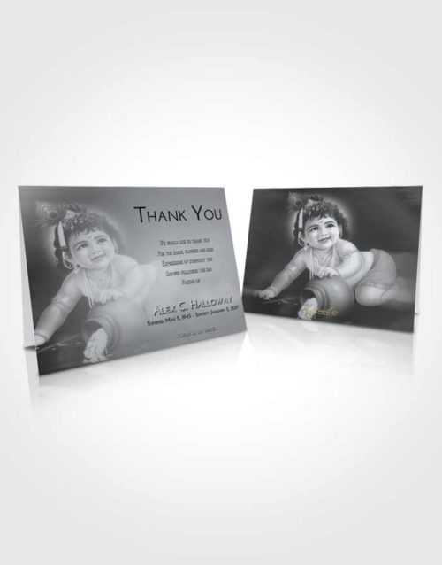 Funeral Thank You Card Template Freedom Lord Krishna Divinity