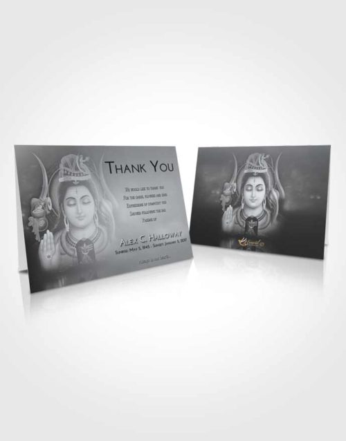 Funeral Thank You Card Template Freedom Lord Shiva Dignity