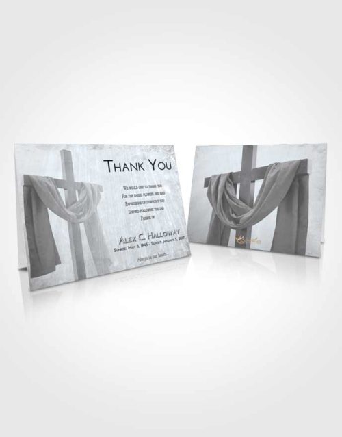Funeral Thank You Card Template Freedom Loving Cross