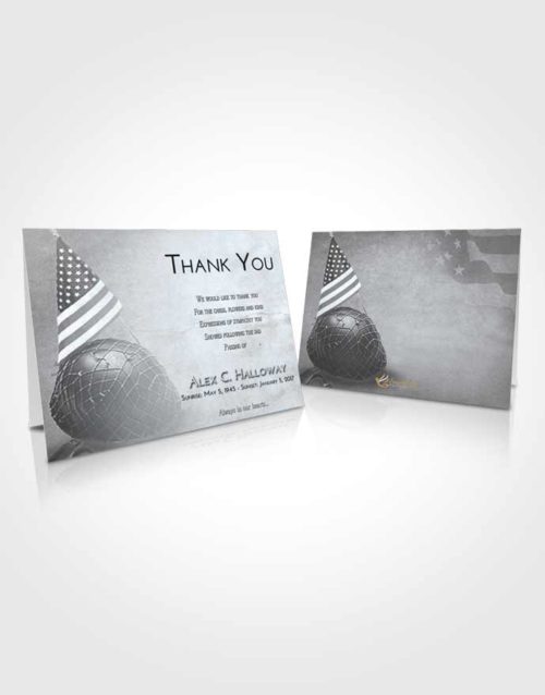 Funeral Thank You Card Template Freedom Loving Veteran