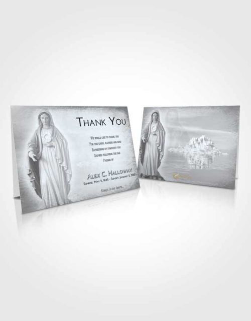 Funeral Thank You Card Template Freedom Mary Full of Grace