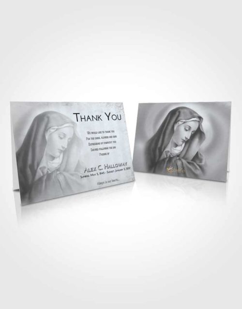 Funeral Thank You Card Template Freedom Mary Mother in Heaven