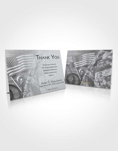 Funeral Thank You Card Template Freedom Military Medical