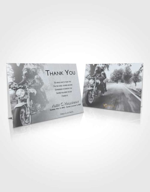 Funeral Thank You Card Template Freedom Motorcycle Days