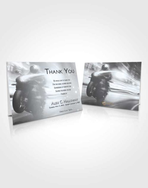 Funeral Thank You Card Template Freedom Motorcycle Speed