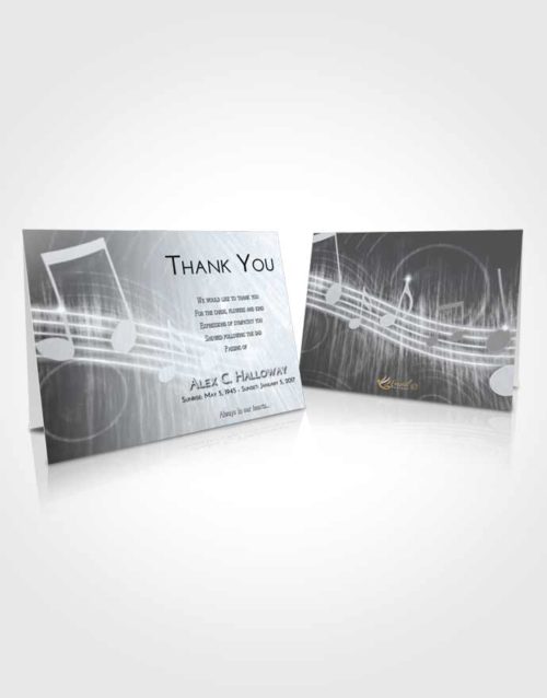 Funeral Thank You Card Template Freedom Music Peace