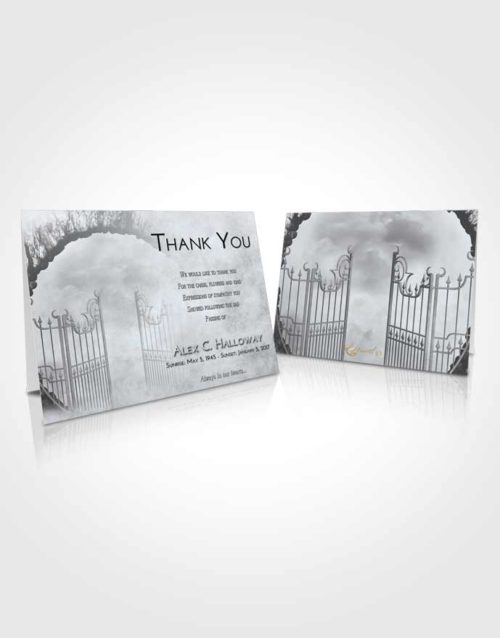 Funeral Thank You Card Template Freedom Mystical Gates of Heaven