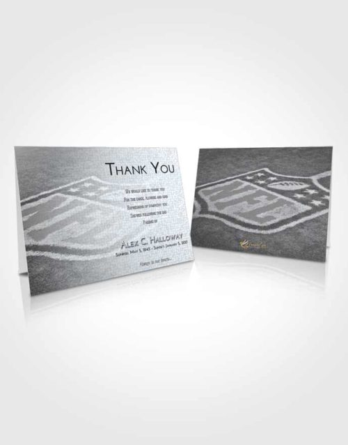 Funeral Thank You Card Template Freedom NFL Football