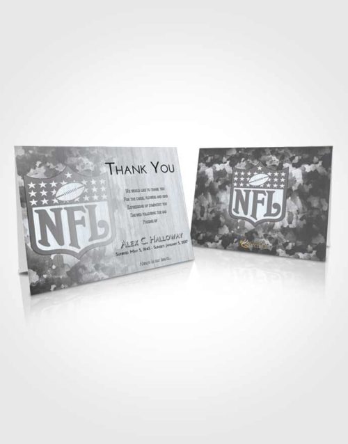 Funeral Thank You Card Template Freedom NFL Star