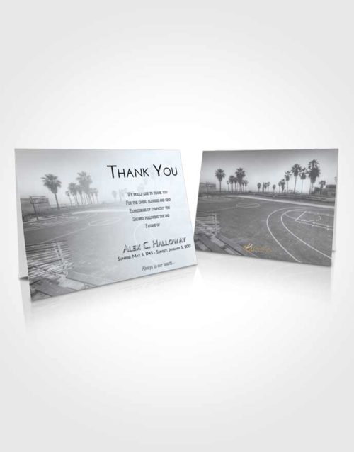 Funeral Thank You Card Template Freedom On the Court