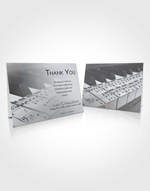 Funeral Thank You Card Template Freedom Piano Desire