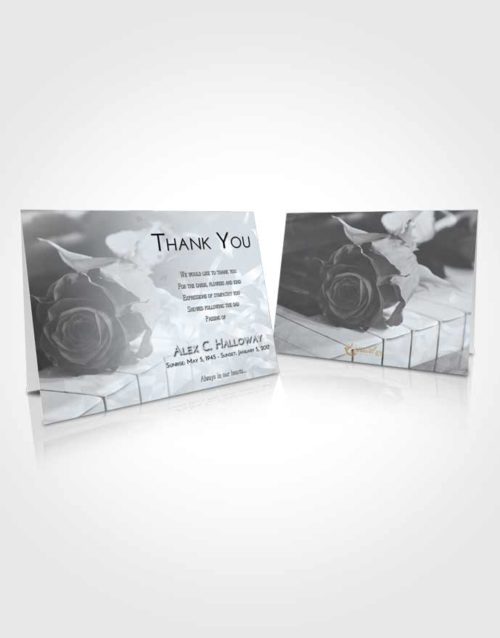 Funeral Thank You Card Template Freedom Piano Rose