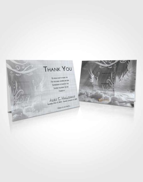 Funeral Thank You Card Template Freedom Precious Gates to Heaven