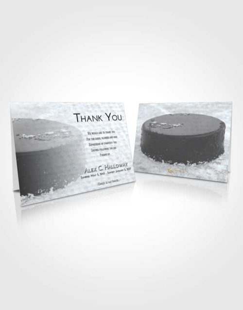 Funeral Thank You Card Template Freedom Puck of Honor