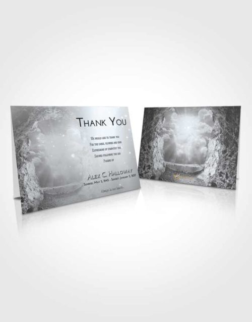 Funeral Thank You Card Template Freedom Rocky Gates to Heaven
