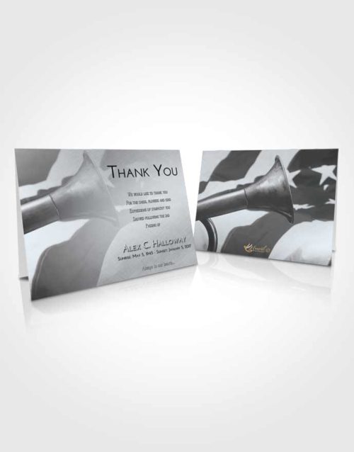 Funeral Thank You Card Template Freedom Service Honor