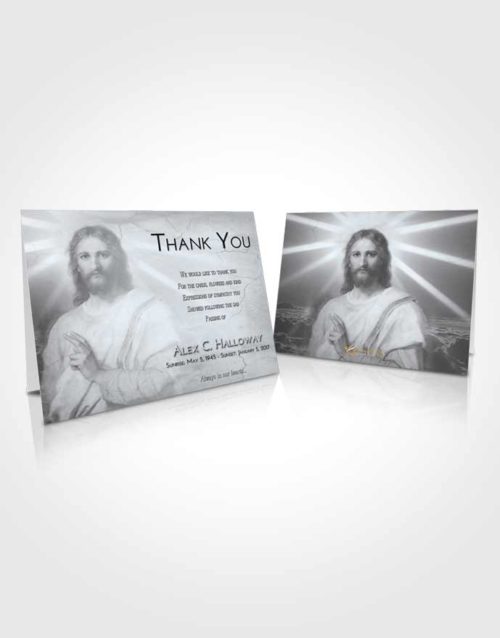 Funeral Thank You Card Template Freedom Star of Jesus