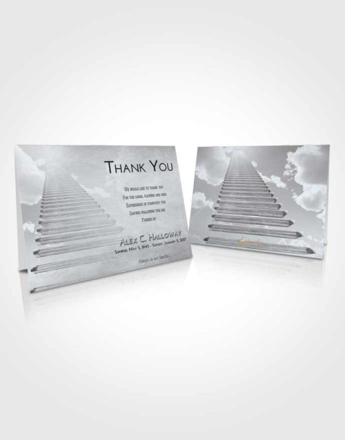 Funeral Thank You Card Template Freedom Steps to Heaven