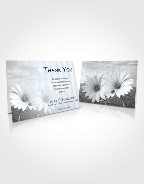 Funeral Thank You Card Template Freedom Summer Flower